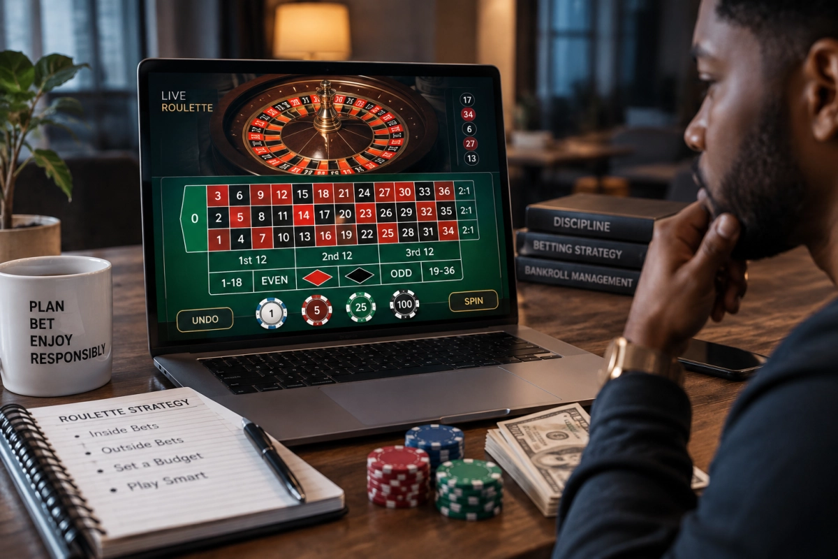 Mikakati ya Roulette Mtandaoni: Inside Bets, Outside Bets na Bajeti